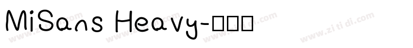 MiSans Heavy字体转换